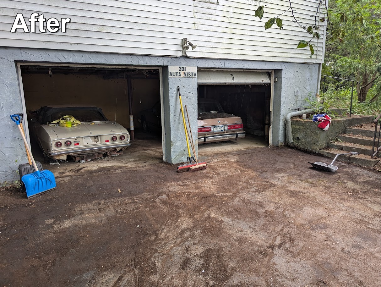 Garage after junk removal and cleanout