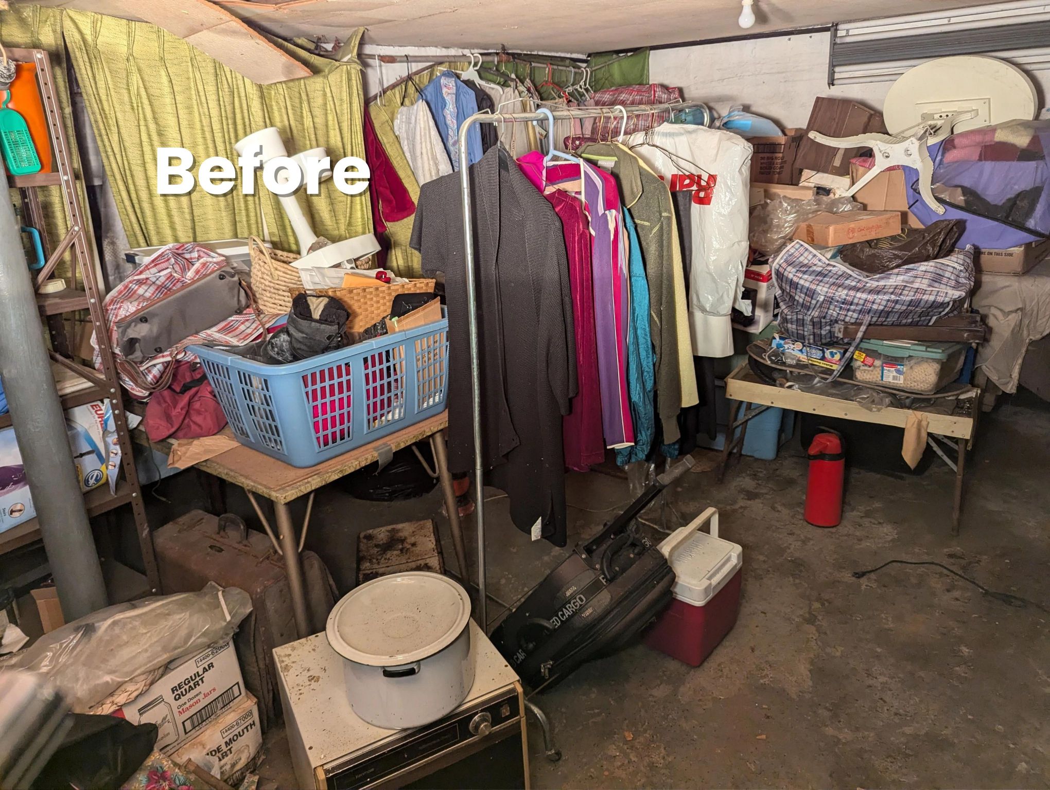 Estate cleanout before removal